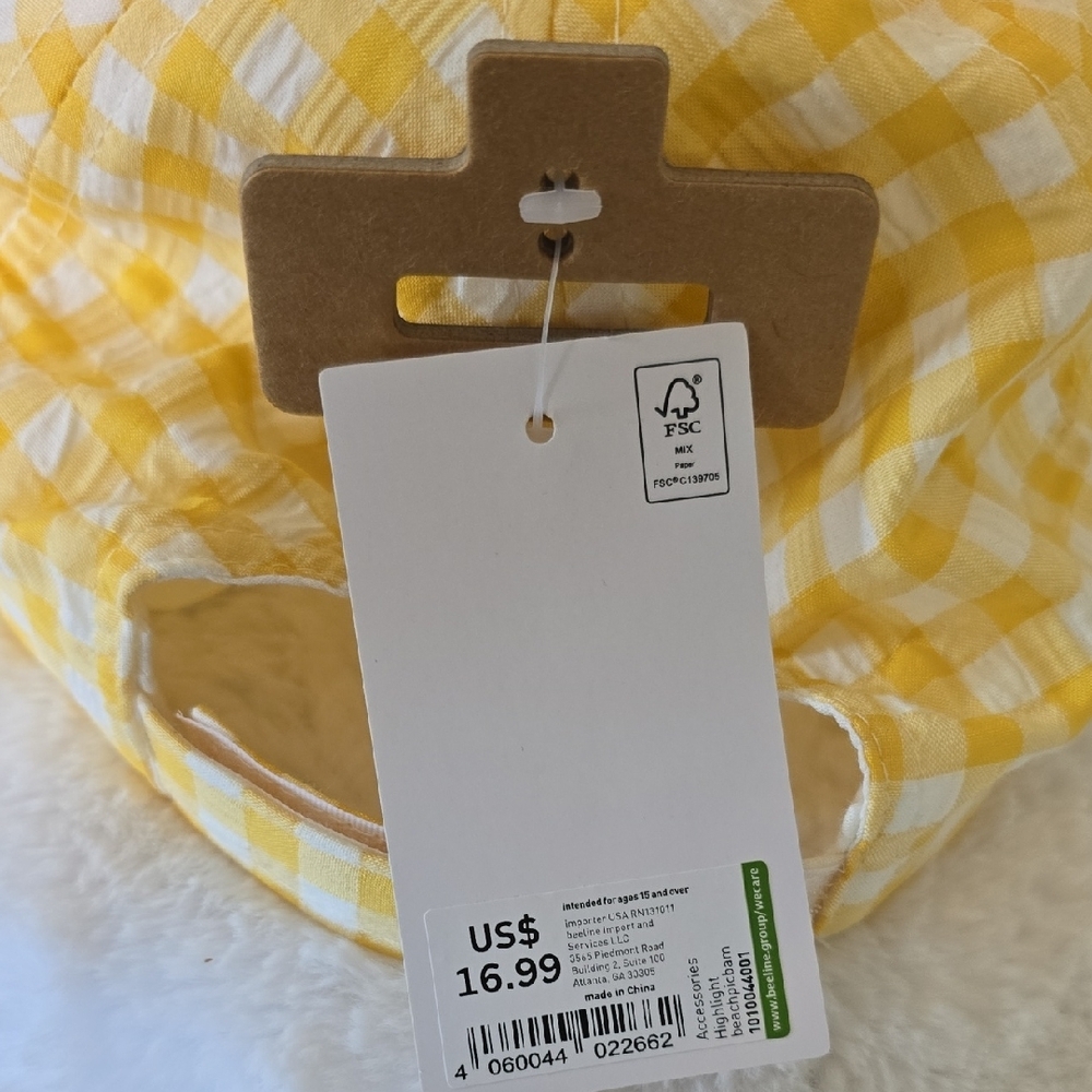Yellow Checkered Cap - Picture 3 of 4